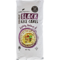CERTIFIED ORGANIC BLACK RICE CAKES LIGHTLY SALTED