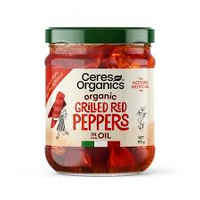 CERTIFIED ORGANIC GRILLED RED PEPPERS IN OIL